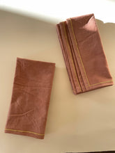 Load image into Gallery viewer, Terracotta with Gold Dinner napkins — set of 4
