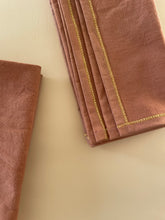 Load image into Gallery viewer, Terracotta with Gold Dinner napkins — set of 4