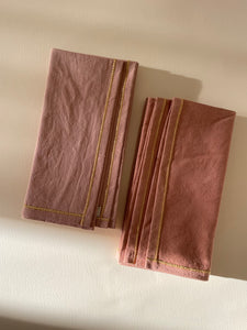 Terracotta with Gold Dinner napkins — set of 4