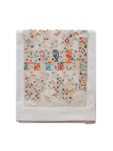 Load image into Gallery viewer, Ecru Blanket with Cream &amp; Confetti Guatemalan Textile